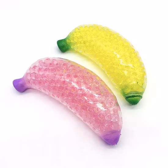 Giocattoli Squishy Fidget in schiuma PU in materiale personalizzato o palla antistress TPR a forma di banana