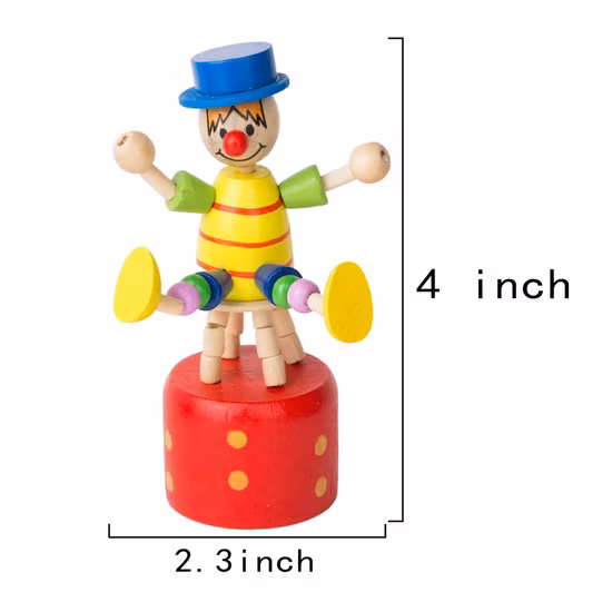 Novità Marionette in legno per bambini Giocattoli push up